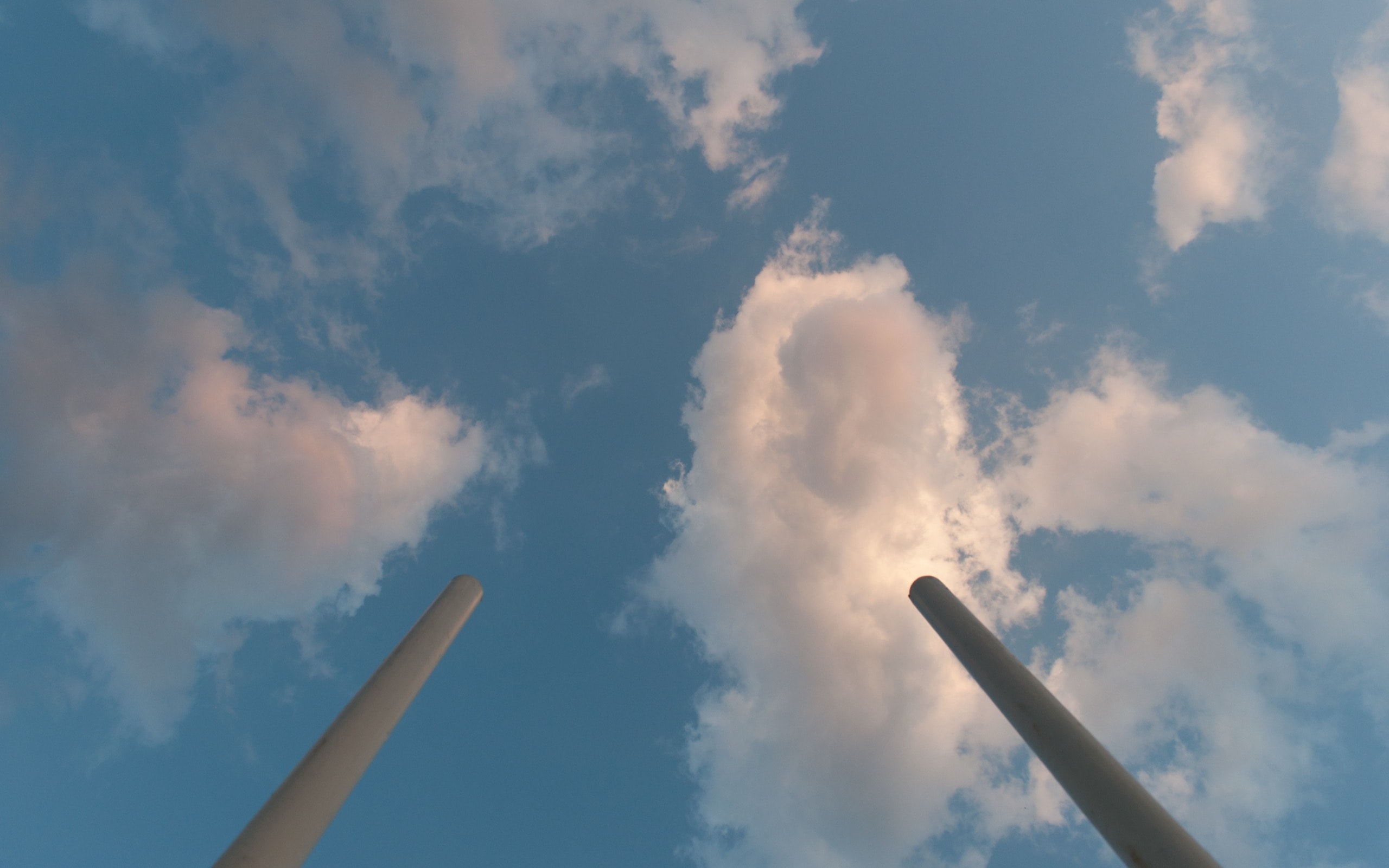 Looking up at the sky