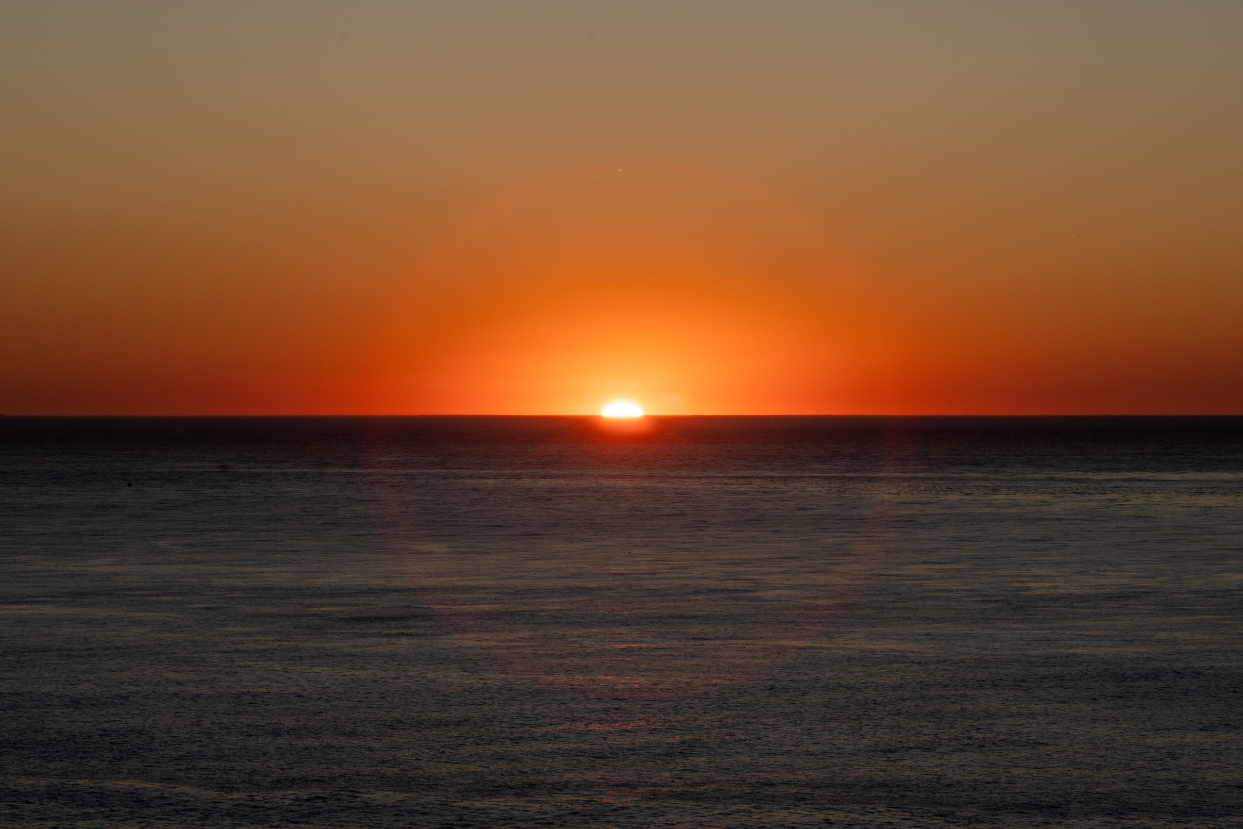 Sunset over the ocean